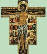 MASTER of San Francesco Bardi Crucifix with oil painting artist
